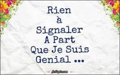 Comment diriez-vous "rien à signaler" en langage sms ?