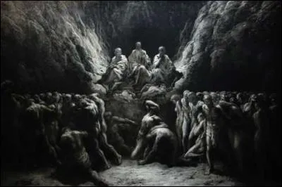 Lequel des trois juges des Enfers tranche en cas de désaccord, rendant sa décision irrévocable ?