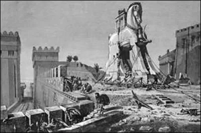 Selon la mythologie, de quelle essence est fait le cheval de Troie ?