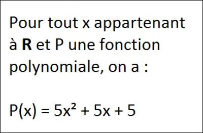Mathématiques : P est...