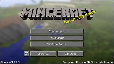 Quelle est la chance d'avoir "Minecraft" affiché sur le menu du jeu ?