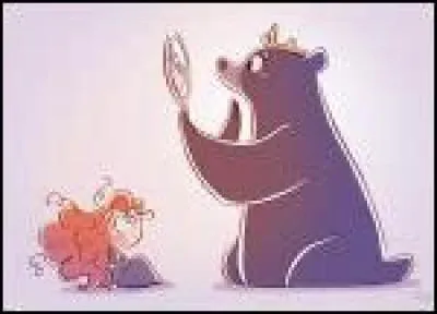 Elle est à côté d'un ours, voici :