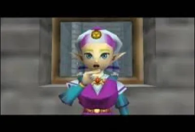 Dans notre première rencontre avec Zelda, on peut apercevoir sur une des fenêtres un clin d'il à :