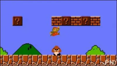 Mario casse les briques à l'aide de son poing