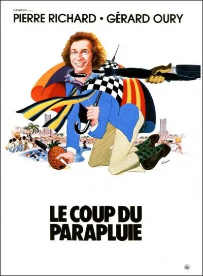 Quelle est la particularité du parapluie dans le film "Le Coup de parapluie" avec Pierre Richard et Valérie Mairesse, sorti en 1980 ?