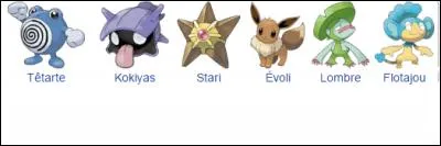 Quel est le point commun de tous ces Pokémon ?