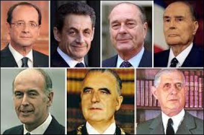 Lequel de ces hommes politiques n'a pas été président sous la Ve République ?