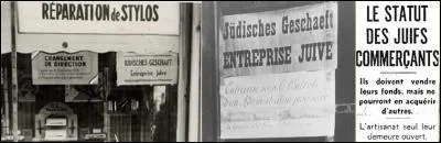 Le 22 juillet 1941 : 
Bien sûr, Vichy et les nazis ne s'attaquèrent pas qu'aux personnes juives. Ils s'attaquèrent aussi à leurs biens !
Que décident-ils ?