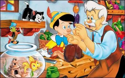 Quel est l'animal géant qui gobe la petite poupée et son père dans Pinocchio ?