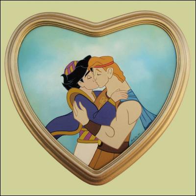 Quel homme embrasse avec fougue Aladdin ?