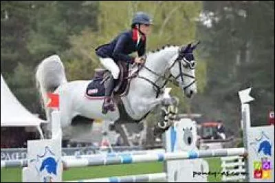 Sa cavalière se nomme Sarah Brionne, un coup de saut, waouh même sur des petit verticaux, c'est...