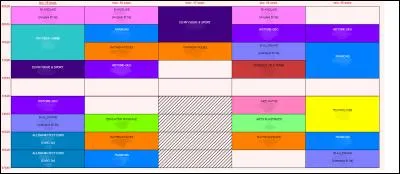 Tu as un emploi de temps pourri :