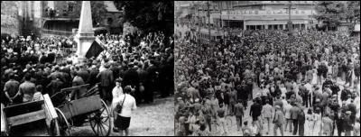 Le 01 mai 1942 : 
De Gaulle appela les Français de la zone libre à « s'exprimer » à l'occasion du 01 mai. Ce fut une réussite, dans beaucoup de villes ou villages, la population répondit à cet appel ?
Que se passa-t-il ?