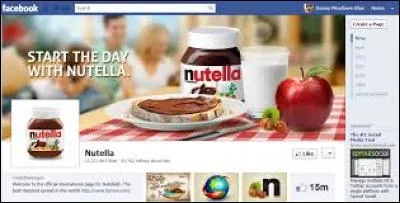 En 2009, la page Facebook de Nutella aurait été la ... page la plus aimée du monde.