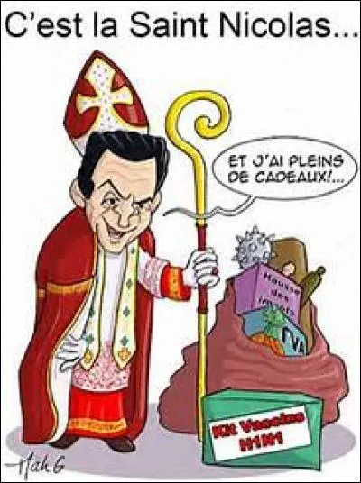 Quel chapeau porte Saint-Nicolas "le patron des écoliers" ?