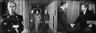 Le 29 avril 1943 : 
Un homme politique rencontre le ministre des Affaires étrangères Joachim von Ribbentrop puis d'Hitler. Il veut convaincre les autorités de la volonté de collaboration du régime de Vichy.
Qui est cette personne ?