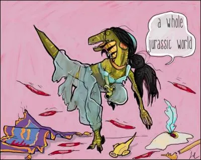 Sur quel objet Dinojasmine vole-t-elle parfois ?