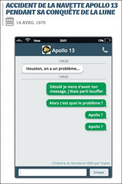 Quand la navette Apollo 13 reviendra-t-elle sur la Terre ?