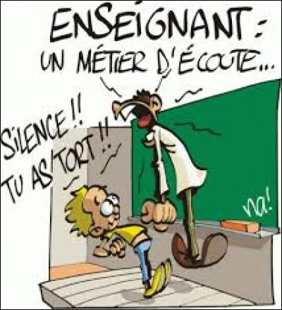 Trouvez l'expression convenant le mieux - Le professeur veut que la classe soit calme, il veut du silence.