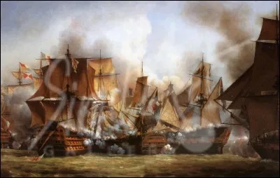 Ce 21 octobre 1805, le vaisseau français "Redoutable" est aux prises avec deux navires anglais. De quelle bataille s'agit-il ?