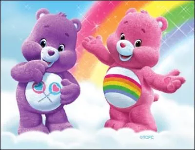 Quel bisounours est de couleur bleue ?