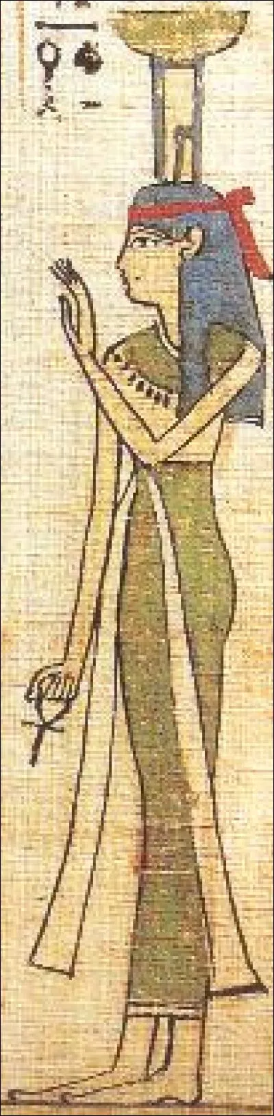 Sur de cette dernière, je l'ai aidée à ressusciter son mari, avec qui, soit dit en passant, j'ai commis l'adultère par le passé. Je protège le vase canope des poumons aux côtés du babouin Hapi. Qui suis-je ?