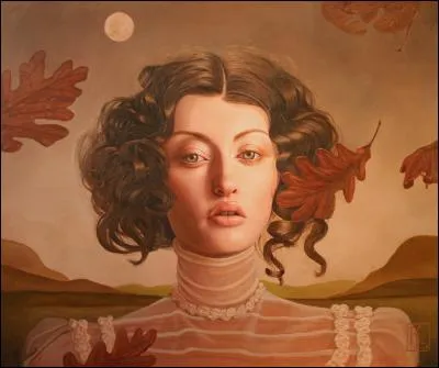 Avec ce tableau de Kris Lewis, on peut trouver un air de ressemblance entre cette jeune femme et une autre jeune femme étrange qu'on découvre dans le film... ?