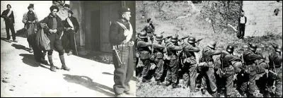 Le 20 janvier 1944 : 
Il est décidé de créer des cours martiales. Elles ont pour but de lutter contre les « terroristes », les Résistants, autrement dit. Elle prévoit de faire exécuter ceux arrêtés les armes à la main.
Que prévoit-elle pour les innocents ?