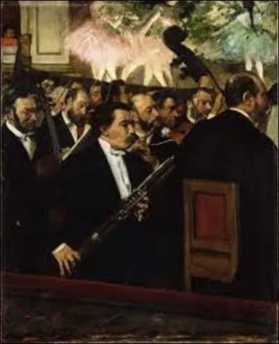 En 1868, quel peintre impressionniste (1834-1917) a réalisé cette huile sur toile (H : 0,56 m x L : 0,46 m) intitulée "L'Orchestre de l'Opéra" que l'on peut admirer au musée d'Orsay à Paris ?