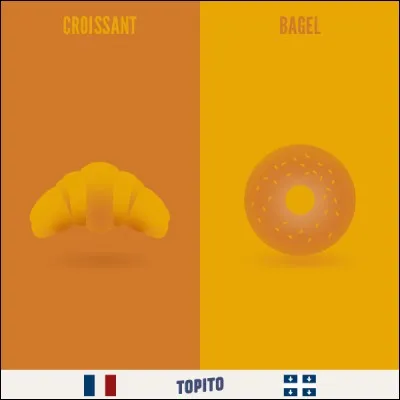 Croissant ou bagel. Choisis