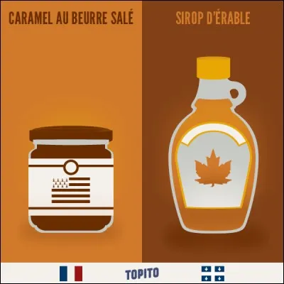 Caramel au beurre salé OU sirop d'érable. Choisis