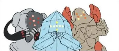Qui sont les trois le golems qui protègent Regigigas ?