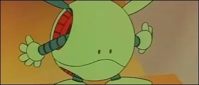 Ce petit robot appelé Haro est la mascotte d'une saga mécha bien connue des fans de SF.

Il s'agit de :