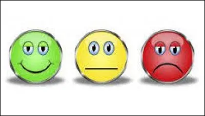 Je veux le smiley content. De quelle couleur est-il ?