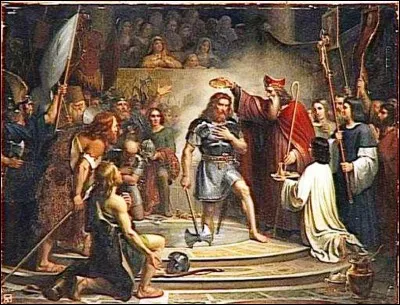 C- "Clovis" a été baptisé à Reims, le jour de Noël.