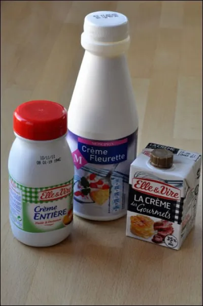 F - La crème "fleurette" est toujours allégée.