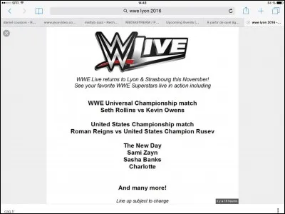 Quand les catcheurs reviennent-ils en France ?