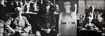 Le 23 juillet 1945 : 
C'est le premier jour du procès du maréchal Pétain. Il est défendu par maître Isorni et deux autres avocats. Au début de ce procès, Pétain va prendre une décision.
Quelle est cette décision ?