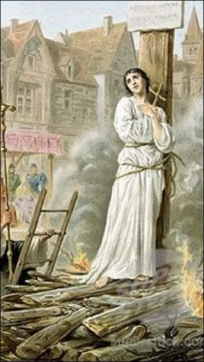 Dans quelle ville est-elle morte sur le bûcher ?