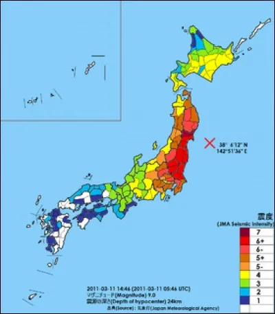 En quelle année, le Japon a été touché par une terrible catastrophe qui a allié un séisme de magnitude 9, un tsunami et la plus forte explosion nucléaire de l'histoire ?