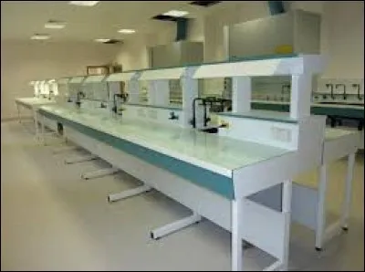 Comment appelle-t-on cette table servant aux expériences des chimistes ?