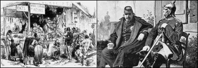 Dans cette chanson, On s'attaque à Bismarck, Bazaine, on crie que l'on ne craint pas la famine et que l'on ne veut pas d'un acte.
« Prends nous donc par la famine,
Viens, diplomate du Nord ;
Mais rongés par la vermine,
Nous résisterons encor.
Mieux vaut un vaillant trépas
Qu'accepter un tel supplice ! »
Quelle est cette chanson ?