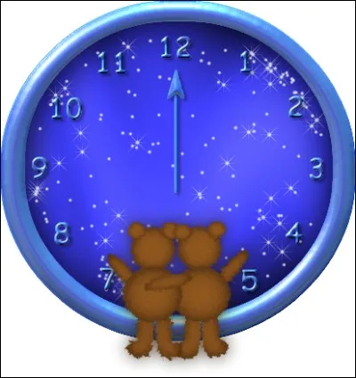 Maintenant, tu dors bien. Les oursons regardent les étoiles qui brillent dans le ciel. Ils peuvent dire qu'il est...