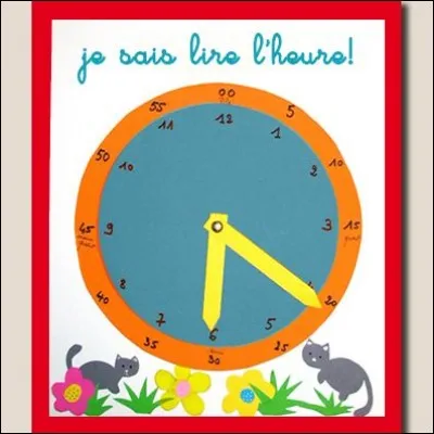 La grande aiguille indique...