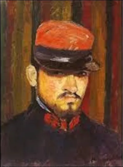 Peintre fauviste, né à Marseille, le 23 septembre 1879, et mort à Paris, le 20 mai 1965, il se croque ici alors qu'il est au service militaire, en 1901 (à l'époque ce dernier durait trois ans). Intitulée logiquement "Autoportrait en soldat", de qui est cette toile ?
