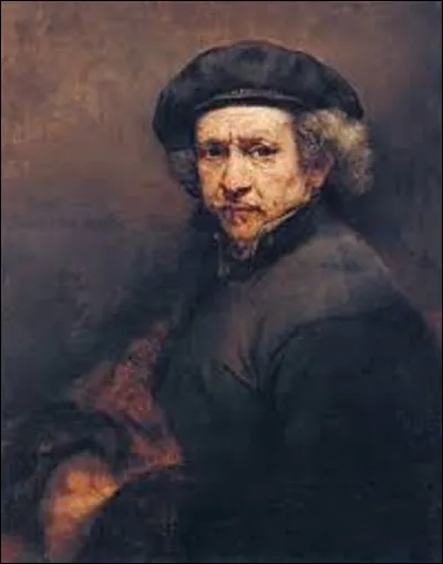 On va remonter le temps et se rendre en 1659. Cette année-là est créée cette huile sur toile intitulée "Autoportrait avec béret et col droit". Quel peintre néerlandais (1606-1669) de mouvement baroque s'est représenté sur ce tableau (H : 0,84 m x L : 0,66 m) ?