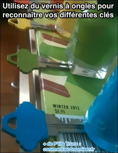 Colorer ses clés sert à savoir lesquelles elles sont. Mais comment les colorier ?