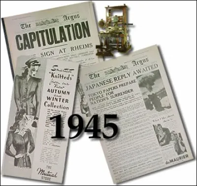 Quels sont les trois chefs d'Etat morts en avril 1945 ?