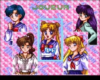 Dans quel ordre sont les Sailor Senshi sur l'&eacute;cran de s&eacute;lection du personnage ?