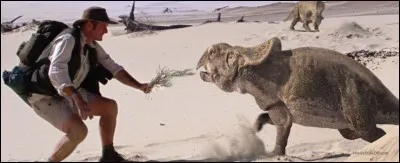 Un aventurier explorant le monde des dinosaures